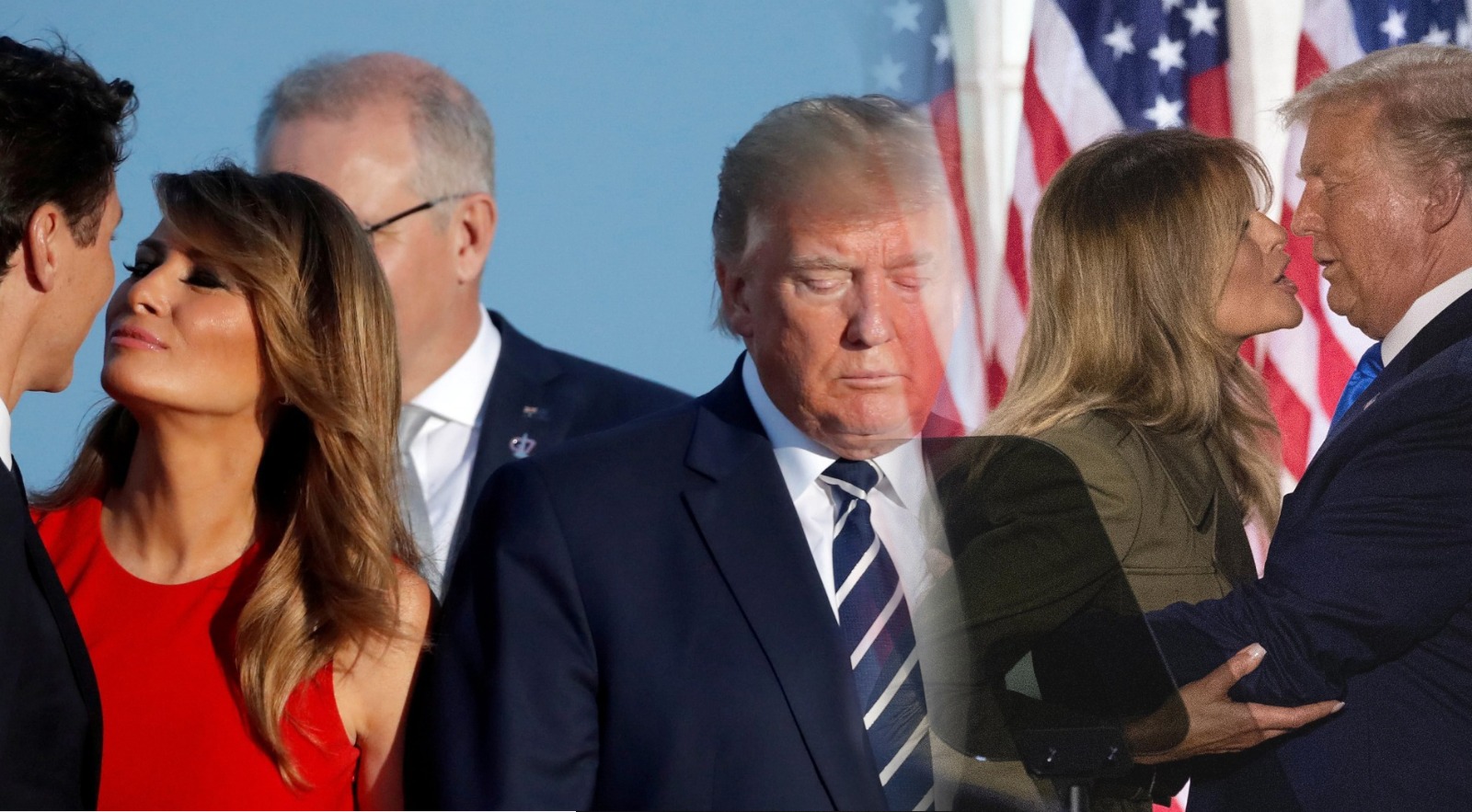 Melania Trump yaptığı konuşma sonra sonrası kendisini öpmek isteyen başkana izin vermedi